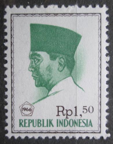 Poštovní známka Indonésie 1966 Prezident Sukarno Mi# 530 