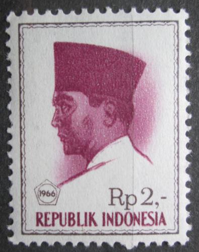 Poštovní známka Indonésie 1966 Prezident Sukarno Mi# 531