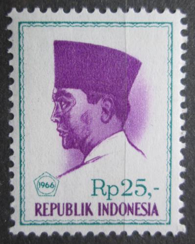 Poštovní známka Indonésie 1966 Prezident Sukarno Mi# 535