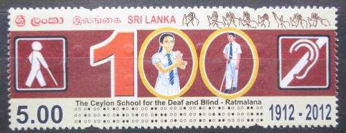 Poštovní známka Srí Lanka 2012 Škola pro nevidomé a hluchonìmé Mi# 1901
