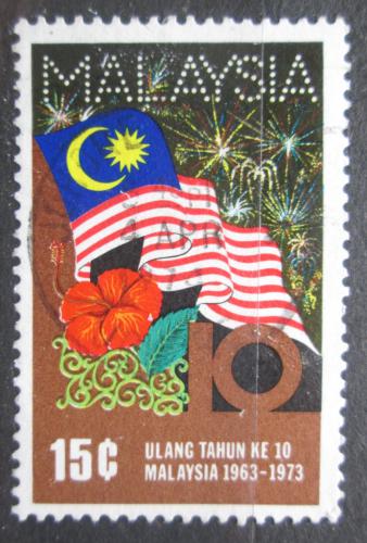Poštovní známka Malajsie 1973 Státní vlajka Mi# 105