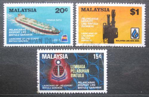 Poštovní známky Malajsie 1983 Export plynu Mi# 251-53 Kat 6.50€