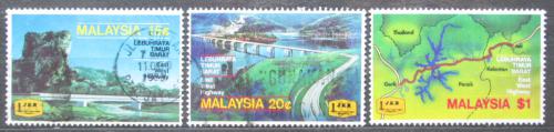 Poštovní známky Malajsie 1983 Otevøení celostátní dálnice Mi# 262-64 Kat 7€