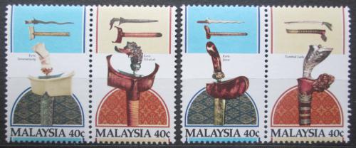 Poštovní známky Malajsie 1984 Tradièní zbranì Mi# 280-83 Kat 6.50€