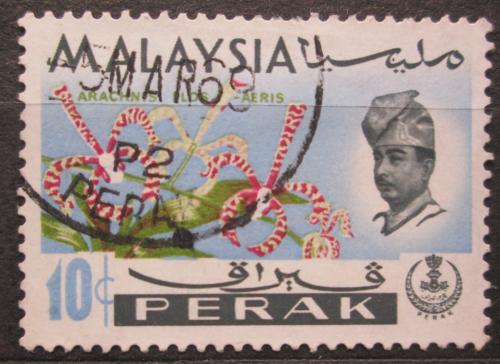 Poštovní známka Malajsie, Perak 1965 Orchidej, Arachnanthe moschifera Mi# 119