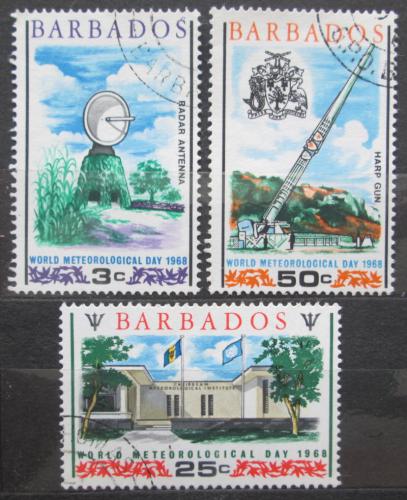 Potovn znmky Barbados 1968 Svtov den meteorologie Mi# 271-73 - zvtit obrzek