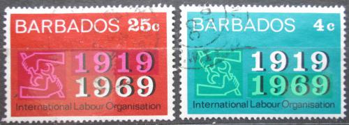 Potovn znmky Barbados 1969 ILO, 50. vro Mi# 289-90