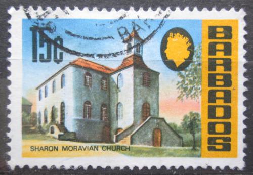 Potovn znmka Barbados 1970 Kostel Sharon Moravian Mi# 306