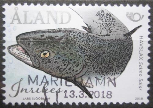 Poštovní známka Alandy 2018 Losos obecný Mi# 452