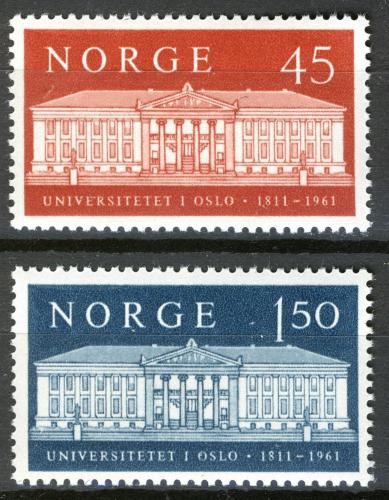 Poštovní známky Norsko 1961 Univerzita Oslo, 150. výroèí Mi# 458-59