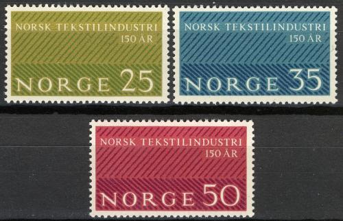 Potovn znmky Norsko 1963 Textiln prmysl Mi# 500-02
