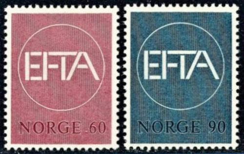 Poštovní známky Norsko 1967 Celní unie EFTA Mi# 551-52