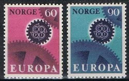 Poštovní známky Norsko 1967 Evropa CEPT Mi# 555-56