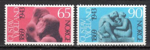 Poštovní známky Norsko 1969 Sochy, Gustav Vigeland Mi# 594-95