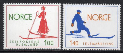 Poštovní známky Norsko 1975 Lyžování Mi# 695-96