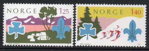 Poštovní známky Norsko 1975 Skauting Mi# 705-06