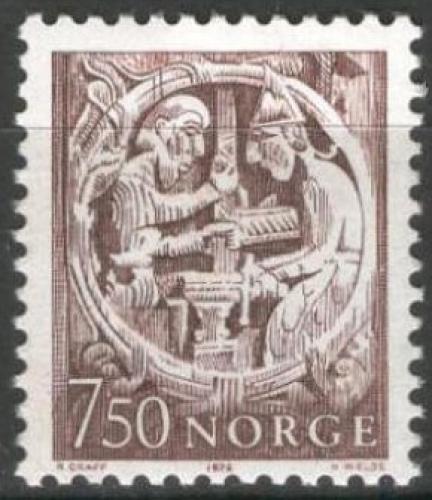 Poštovní známka Norsko 1976 Døevoøezba Mi# 718