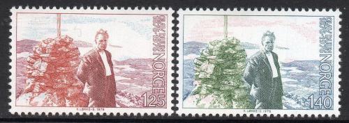 Poštovní známky Norsko 1976 Olav Duun, spisovatel Mi# 730-31