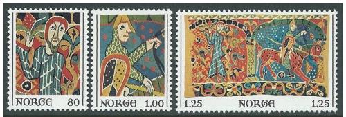 Poštovní známky Norsko 1976 Vánoce, umìní Mi# 734-36