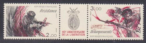 Poštovní známky Francie 1984 Osvobození, 40. výroèí Mi# 2444-45