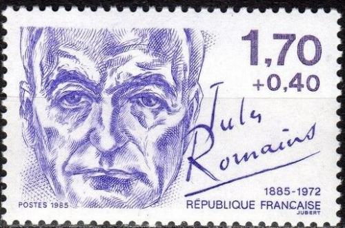 Poštovní známka Francie 1985 Jules Romains, spisovatel Mi# 2484