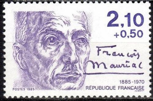Poštovní známka Francie 1985 François Mauriac, spisovatel Mi# 2489