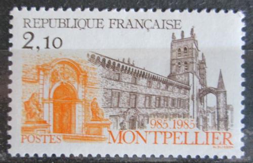 Poštovní známka Francie 1985 Katedrála v Montpellier Mi# 2493