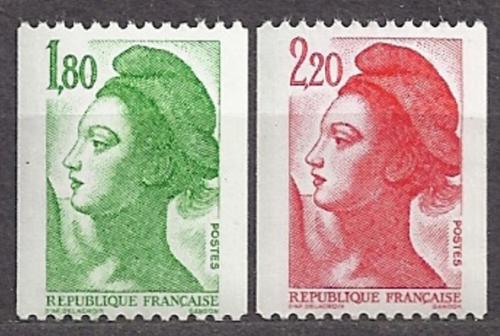 Poštovní známky Francie 1985 Alegorie svobody, Delacroix Mi# 2509-10 C