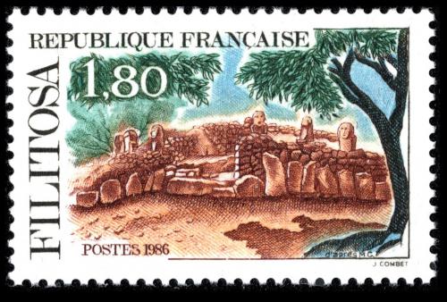 Poštovní známka Francie 1986 Filitosa, Korsika Mi# 2556