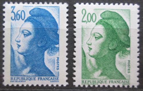 Poštovní známky Francie 1987 Alegorie svobody, Delacroix Mi# 2619-20