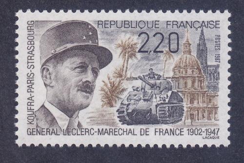 Poštovní známka Francie 1987 Generál Philippe Leclerc Mi# 2634