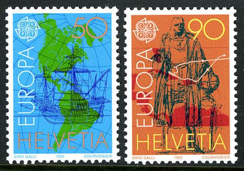 Poštovní známky Švýcarsko 1992 Evropa CEPT, objevení Ameriky Mi# 1468-69