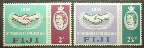 Poštovní známky Fidži 1965 Rok mezinárodní spolupráce Mi# 185-86