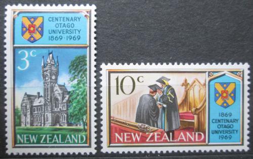 Poštovní známky Nový Zéland 1969 Univerzita Otago Mi# 502-03