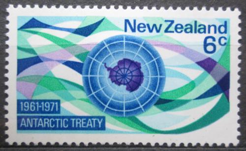 Poštovní známka Nový Zéland 1971 Dohoda o Antarktidì, 10. výroèí Mi# 557