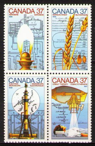 Poštovní známky Kanada 1988 Vìda a technika Mi# 1086-89