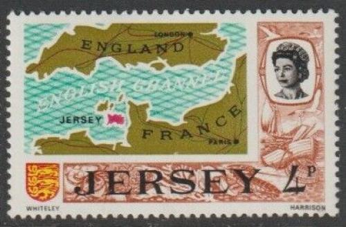 Poštovní známka Jersey 1970 Mapa Mi# 41