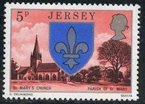 Potovn znmka Jersey 1976 Kostel St. Mary's Mi# 133 - zvtit obrzek
