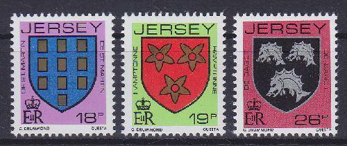 Poštovní známky Jersey 1988 Rodinné erby Mi# 439-41 Kat 3.50€