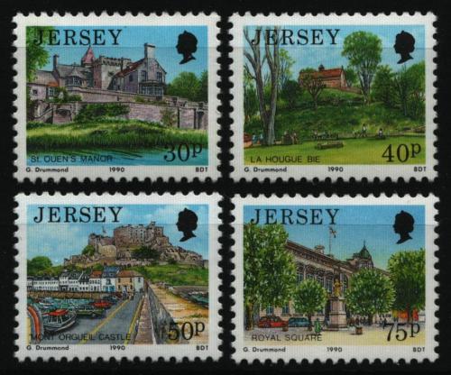 Poštovní známky Jersey 1990 Turistické zajímavosti Mi# 512-15 Kat 7.50€