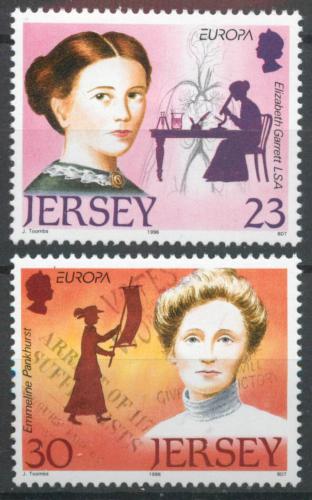 Poštovní známky Jersey 1996 Evropa CEPT, slavné ženy Mi# 735-36