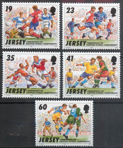 Poštovní známky Jersey 1996 ME ve fotbale Mi# 737-41 Kat 7€