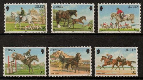 Poštovní známky Jersey 1996 Konì Mi# 754-59 Kat 8€