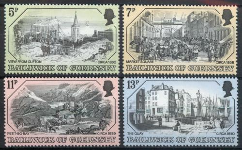 Poštovní známky Guernsey 1978 St. Peter Port, mìdirytiny Mi# 157-60