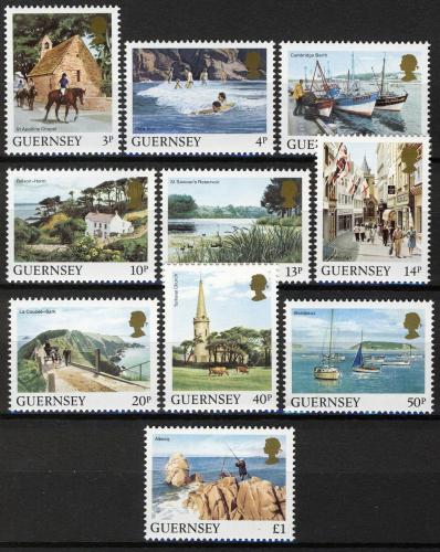 Poštovní známky Guernsey 1984 Turistické zajímavosti Mi# 288-97 Kat 9€ 