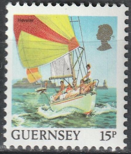 Poštovní známka Guernsey 1987 Jachting v zálivu Havelet Bay Mi# B392