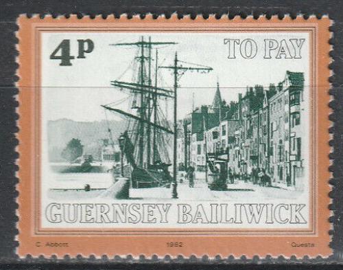 Poštovní známka Guernsey 1982 Pøístav, doplatní Mi# 33