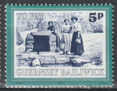 Poštovní známka Guernsey 1982 Fontány, doplatní Mi# 34