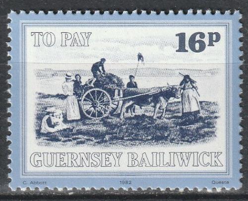 Poštovní známka Guernsey 1982 Farmáøi, doplatní Mi# 35