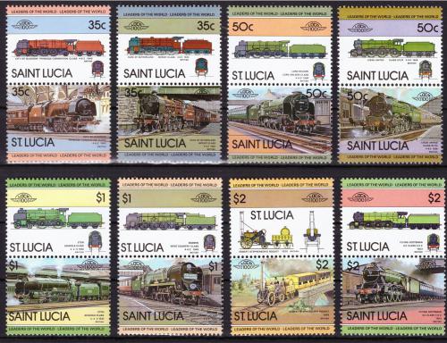 Poštovní známky Svatá Lucie 1983 Lokomotivy Mi# 612-27 Kat 10€